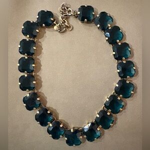 J. Crew Dark Teal and Gold Necklace